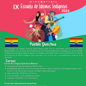 Ix escuela de idiomas indigenas - pueblo quechua